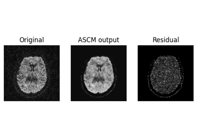 Denoise images using Adaptive Soft Coefficient Matching (ASCM)